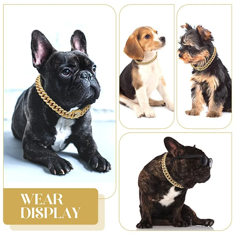 Diamond Dog Chain Cuban Collar Walking Metal Chain Collar With Design Safety Buckle, Pet Cat Cuban Collar Jewelry Accessories
Diamond Dog Chain Cuban Collar Walking Metal Chain Collar With Design Safety Buckle, Pet Cat Cuban Collar Jewelry Accessories