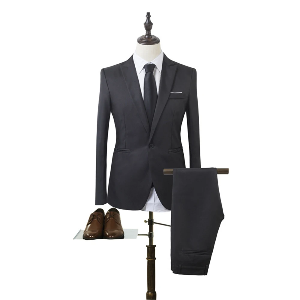 Coat Pants Men Suit Formal Blazer Jacket M~2XL Polyester Tuxedos Wedding Breathable Business Suit Coat + Pants
Coat Pants Men Suit Formal Blazer Jacket M~2XL Polyester Tuxedos Wedding Breathable Business Suit Coat + Pants