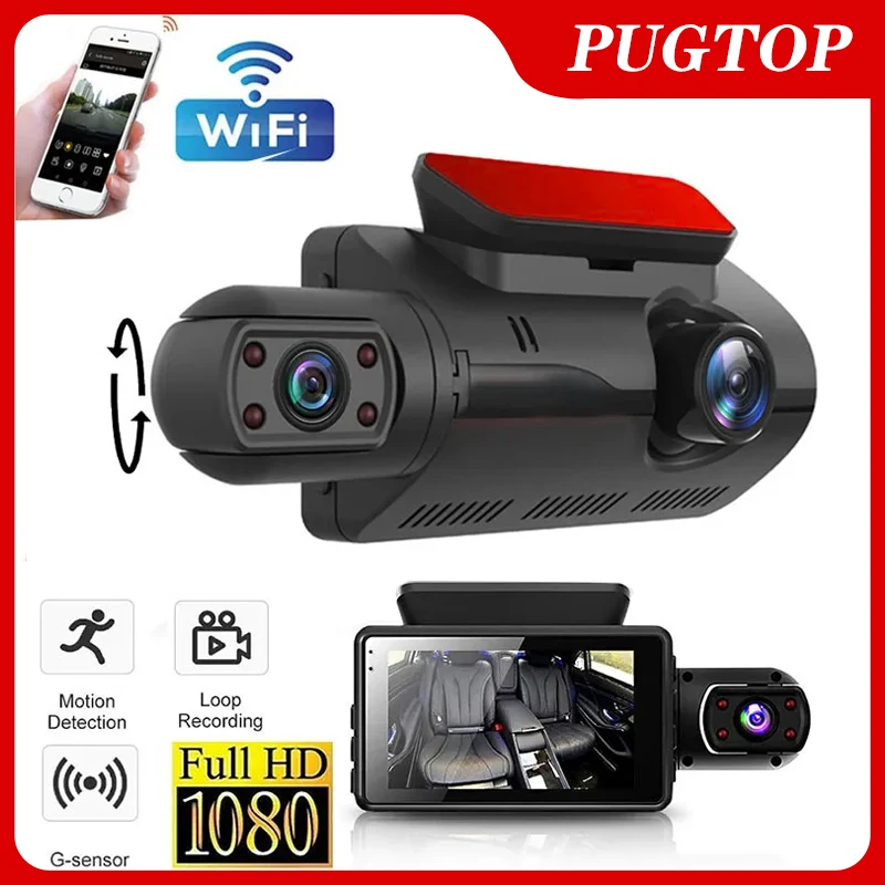 3 Inch 2Lens Front Interior Dash Cam for Cars 1080P HD Car Video Recorder WIFI Night Vision G-sensor Dvr Car Camera Black Box
3 Inch 2Lens Front Interior Dash Cam for Cars 1080P HD Car Video Recorder WIFI Night Vision G-sensor Dvr Car Camera Black Box