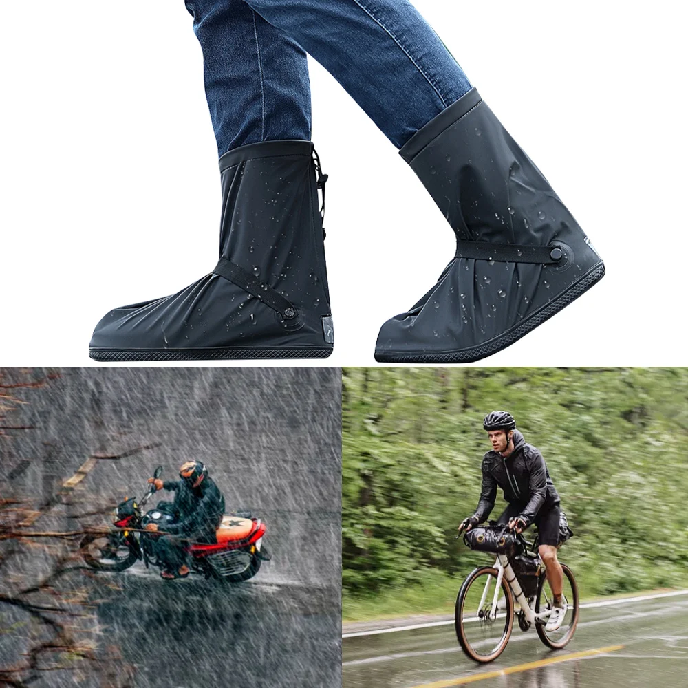 

Waterproof Unisex Shoes Protectors Boot Covers for Rainy Snowy Day L/XL/XXL/XXXL Rain Shoes Cover Motorcycle Scooter 1 pair