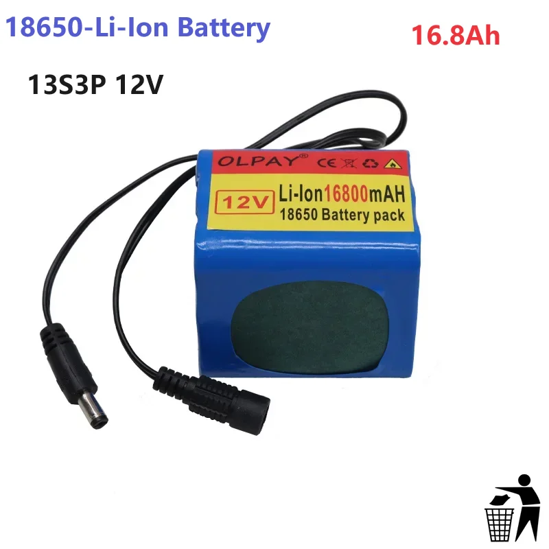 3S3P Original 12V 16.8Ah 16800mAh 18650 Rechargeable Batteries 12V With BMS Lithium Battery Protection Plate + 12.6V Charger
3S3P Original 12V 16.8Ah 16800mAh 18650 Rechargeable Batteries 12V With BMS Lithium Battery Protection Plate + 12.6V Charger