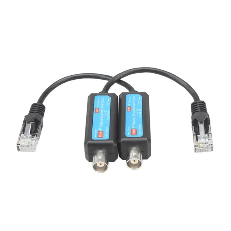 2 PCS IP Network Coaxial Transmitter Receiver Extender Safe Transmission Cables Blue & Black For Camera 10/100Mbps IP To Coaxial
2 PCS IP Network Coaxial Transmitter Receiver Extender Safe Transmission Cables Blue & Black For Camera 10/100Mbps IP To Coaxial