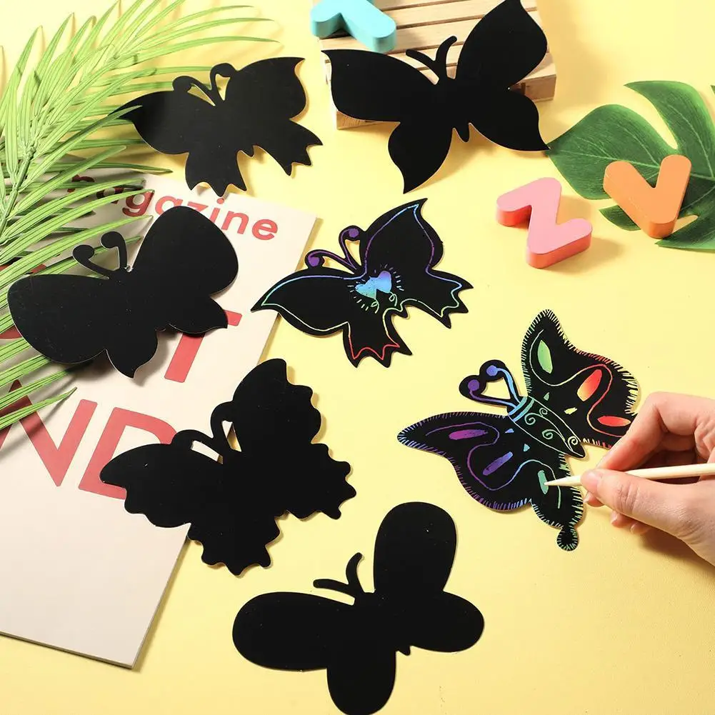 6/12Pcs Set Magic Scratch Art Butterfly Scratch Drawing Paper Bookmarks Kids Painting Book Creative Card Sticker Educational Toy
6/12Pcs Set Magic Scratch Art Butterfly Scratch Drawing Paper Bookmarks Kids Painting Book Creative Card Sticker Educational Toy