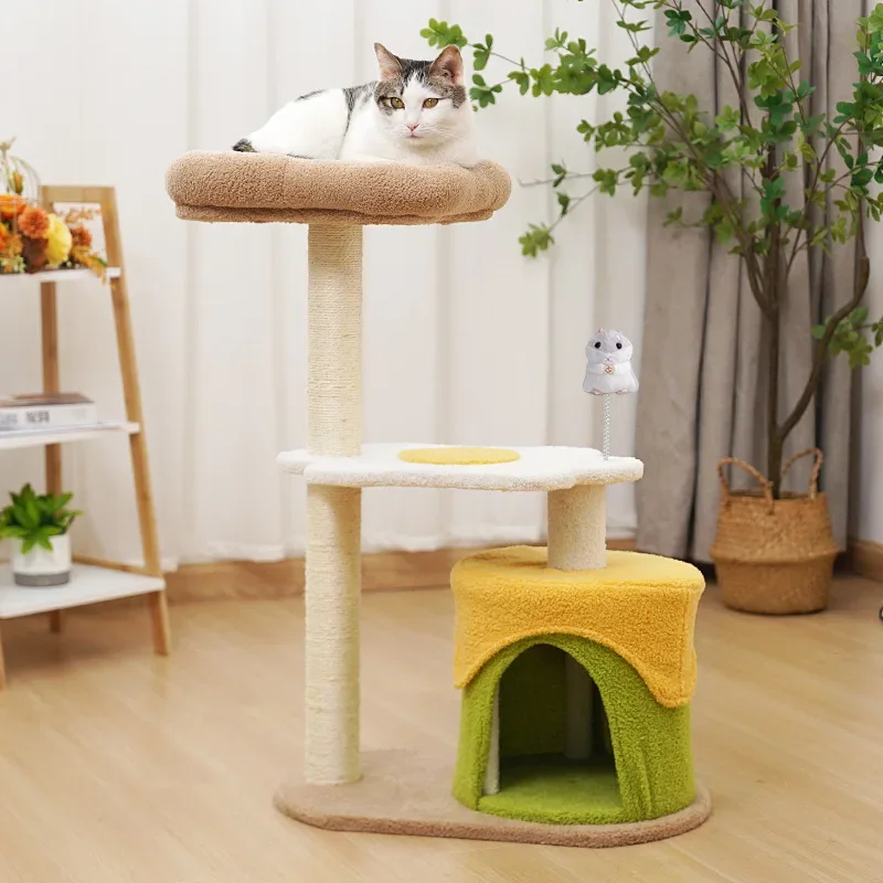 Scratch Board Fried Egg Cat Climbing Frame Integrated Cat Tree Nest Tower Cat Shelf Large Sisal Toy Jumping Table Pet Supplies
Scratch Board Fried Egg Cat Climbing Frame Integrated Cat Tree Nest Tower Cat Shelf Large Sisal Toy Jumping Table Pet Supplies