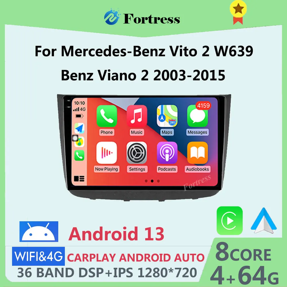 Android 13 For Mercedes-Benz Vito 2 W639 Viano 2 W639 2003 - 2015 Car Radio Stereo GPS Player Multimedia Carplay Autoradio GPS
Android 13 For Mercedes-Benz Vito 2 W639 Viano 2 W639 2003 - 2015 Car Radio Stereo GPS Player Multimedia Carplay Autoradio GPS
