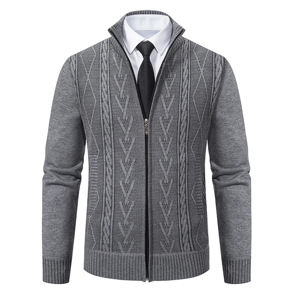 Mens Cable Knitted Zip Up Cardigan Warm Winter Outerwear Jumper Sweater Jacket Autumn Winter Male Add Velvet Warm Knitted Top
Mens Cable Knitted Zip Up Cardigan Warm Winter Outerwear Jumper Sweater Jacket Autumn Winter Male Add Velvet Warm Knitted Top