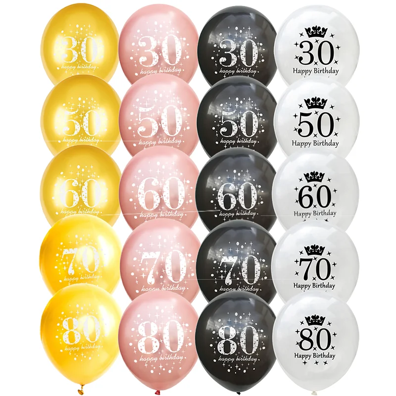 5Pc Happy Birthday Decoration Gold Rose Black 16 18 30 50 60 70 80 90 Years Birthday Party Digital Ballon Latex Party Supplies
5Pc Happy Birthday Decoration Gold Rose Black 16 18 30 50 60 70 80 90 Years Birthday Party Digital Ballon Latex Party Supplies