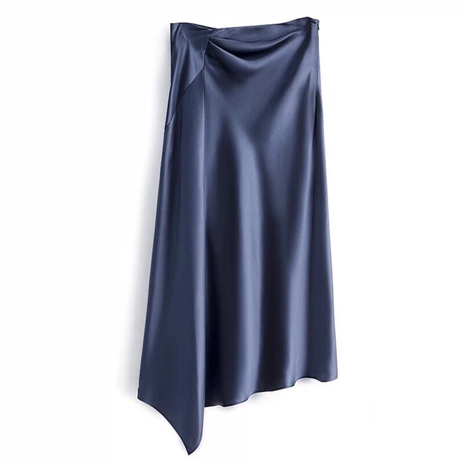 Spring Summer 2022 Midi Skirts Women England Office Lady Satin High Waist Simple Elegant Long Irregular Skirt Women Blue
Spring Summer 2022 Midi Skirts Women England Office Lady Satin High Waist Simple Elegant Long Irregular Skirt Women Blue
