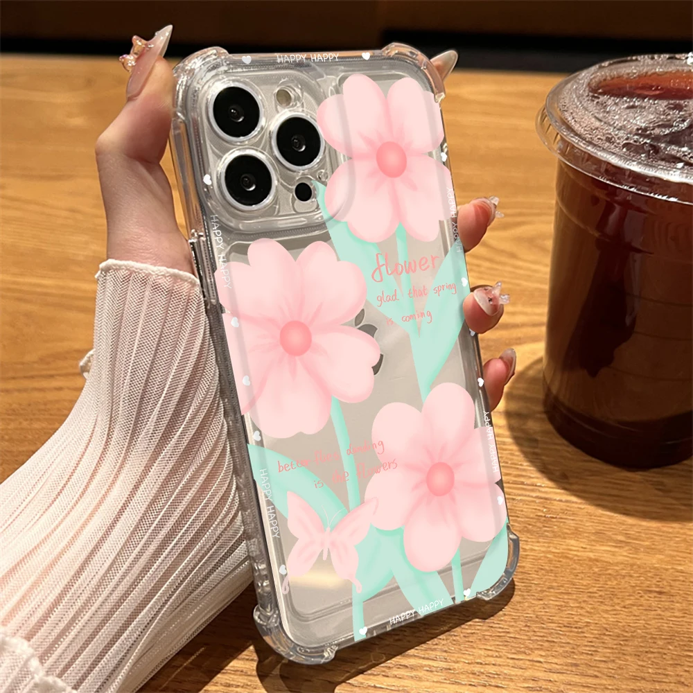 Luxury Transparent Fundas for IPhone 14 13 ProMax XR XS Max 7 8 Plus SE 12 11 Shockproof Hard Back Cover ins Flower Phone Case
Luxury Transparent Fundas for IPhone 14 13 ProMax XR XS Max 7 8 Plus SE 12 11 Shockproof Hard Back Cover ins Flower Phone Case