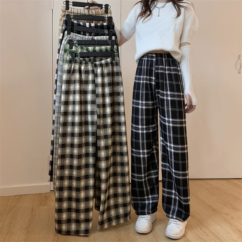 2022 Fall Winter Black And White Plaid Pants Plush Thick Women's New Fleece Wide Leg High Waisted Straight Casual Free Shipping
2022 Fall Winter Black And White Plaid Pants Plush Thick Women's New Fleece Wide Leg High Waisted Straight Casual Free Shipping