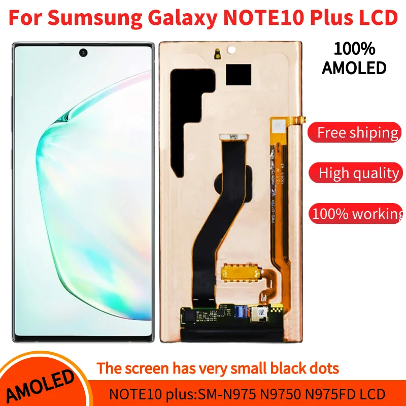 AMOLED lcd For Samsung Galaxy note10 plus N975 N975F Lcd Display Touch Screen Digitizer Assembly For N8+ Repair Parts
AMOLED lcd For Samsung Galaxy note10 plus N975 N975F Lcd Display Touch Screen Digitizer Assembly For N8+ Repair Parts