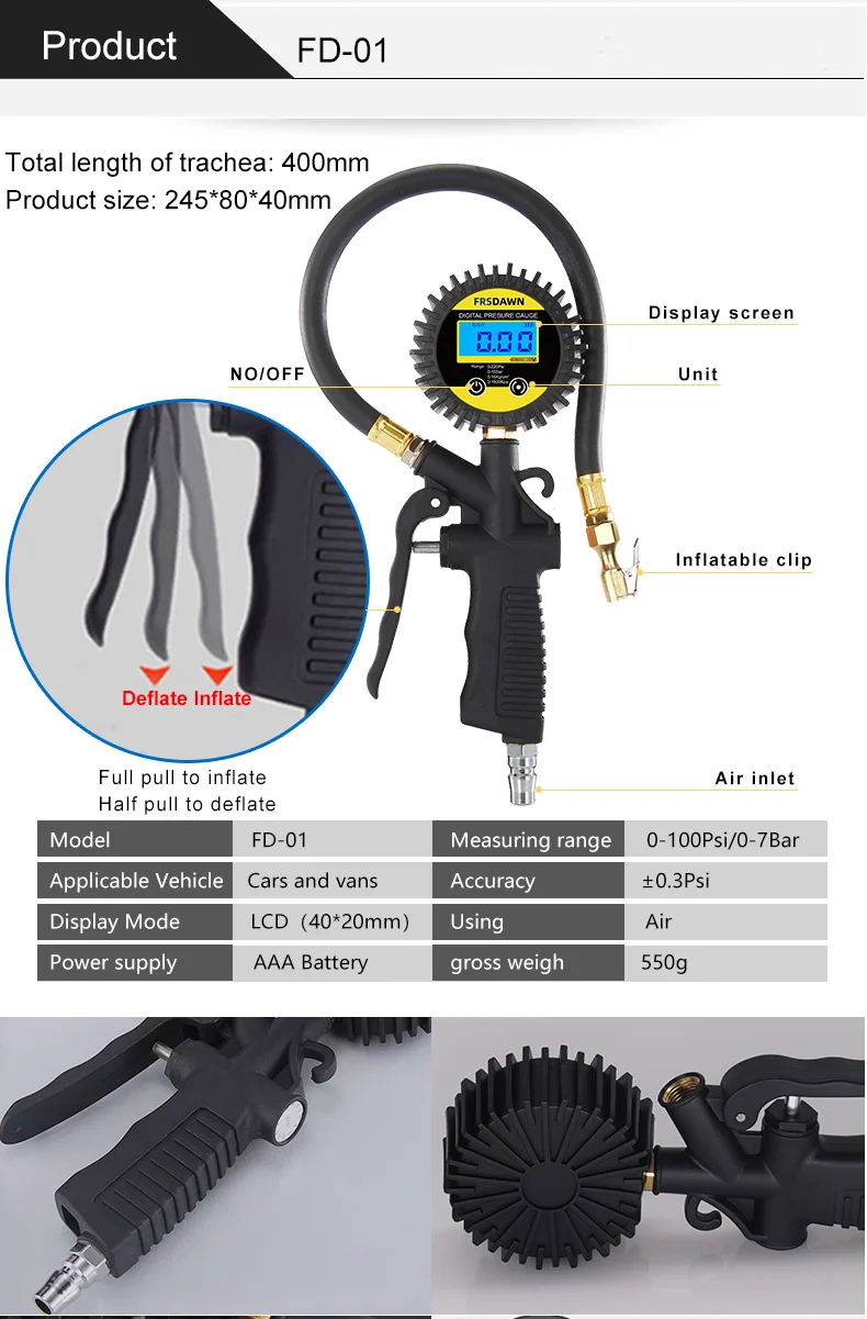 Car Tire Pressure Gauge Air Inflator US/EU Vehicle Tester Monitoring Manometer Motorcycle Bike LCD Digital Test Inflation 4 Mallzona S9d5cb2ca75554cb4857cfef8f5850a50d Car Tire Pressure Gauge Air Inflator US/EU Vehicle Tester Monitoring Manometer Motorcycle Bike LCD Digital Test Inflation Mallzona