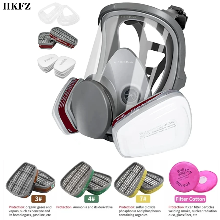6800 Anti-Fog Full Face Respirator Gas Mask Industrial Painting Spraying Respirator Safety Work Filter Formaldehyde Protection
6800 Anti-Fog Full Face Respirator Gas Mask Industrial Painting Spraying Respirator Safety Work Filter Formaldehyde Protection