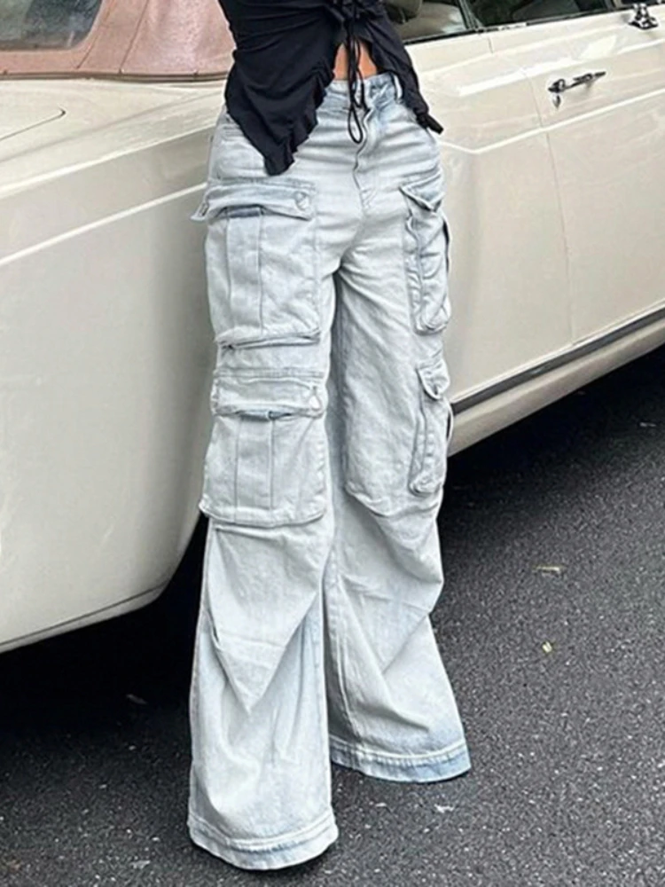 Y2k Women Wide Leg Pants Korean Style Multiple Pockets Baggy Pants Gyaru Fashion Cargo Jeans 2023 Autumn New Female Trousers
Y2k Women Wide Leg Pants Korean Style Multiple Pockets Baggy Pants Gyaru Fashion Cargo Jeans 2023 Autumn New Female Trousers