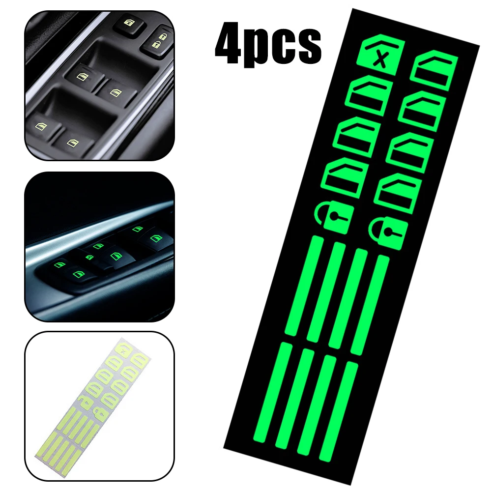 4pcs Green Glowing Car Button Sticker Set Fit For Window Decal Auto Decorative Accesories Universal 10.2*2.6cm Interior Stickers
4pcs Green Glowing Car Button Sticker Set Fit For Window Decal Auto Decorative Accesories Universal 10.2*2.6cm Interior Stickers