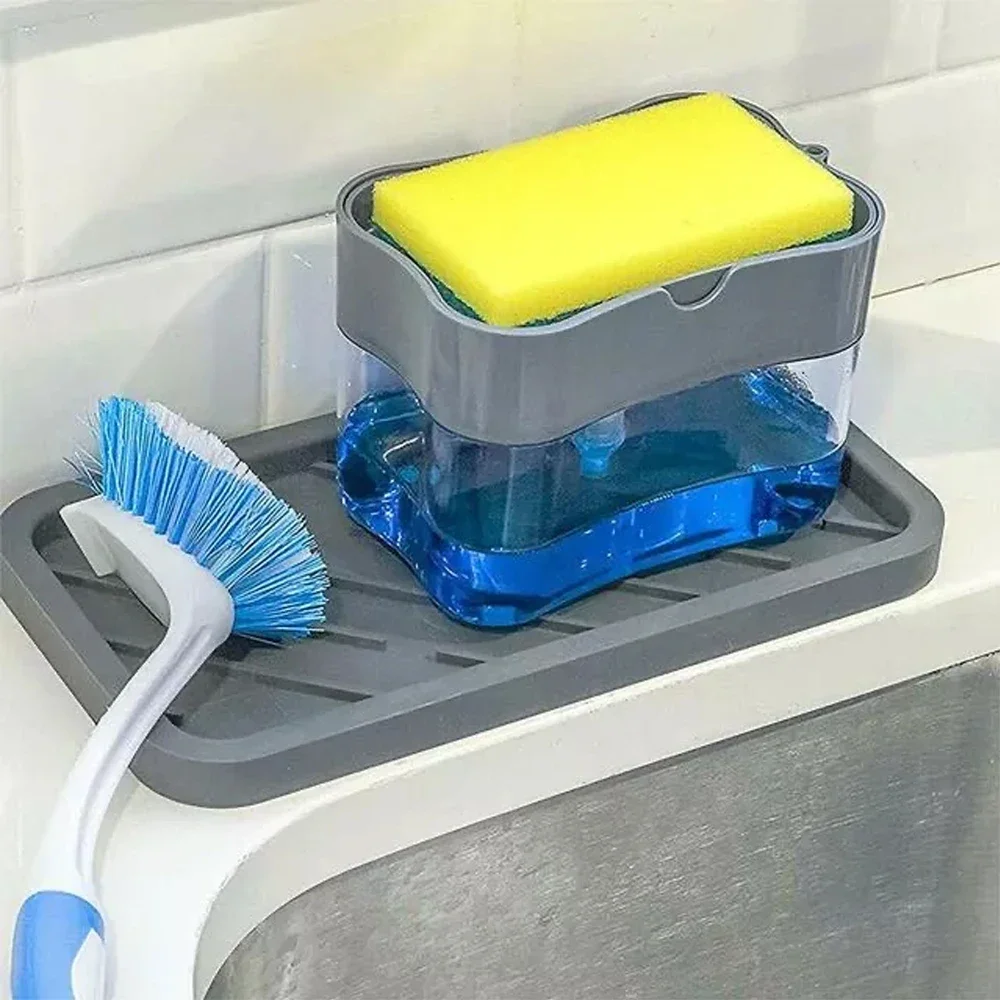 Manual Press Soap Dispenser Pump with Sponge Container Cleaning Liquid Dispenser Manual Press Soap Organizer Kitchen Accessories
Manual Press Soap Dispenser Pump with Sponge Container Cleaning Liquid Dispenser Manual Press Soap Organizer Kitchen Accessories