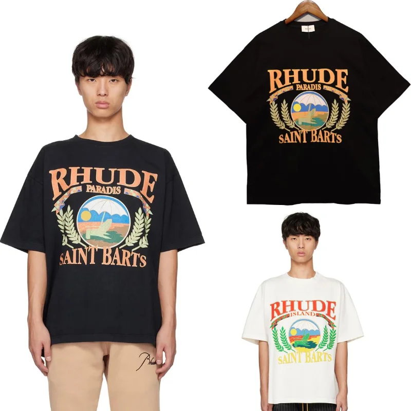23SS New Style Sunset Beach Print Rhude T Shirt Men Women EU Size 100% Cotton Rhude Top Tees Fashion Summer Tiny Spark
23SS New Style Sunset Beach Print Rhude T Shirt Men Women EU Size 100% Cotton Rhude Top Tees Fashion Summer Tiny Spark