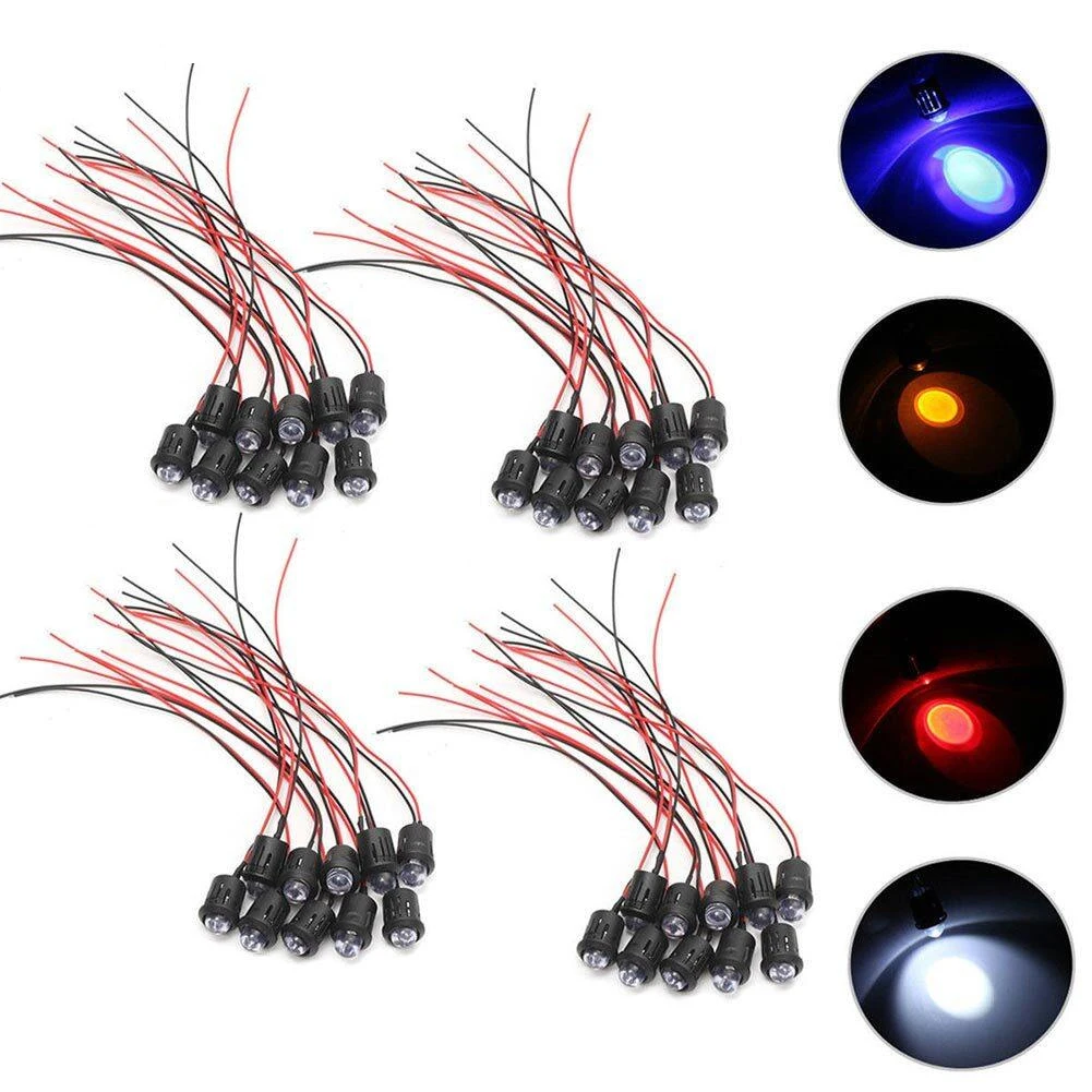 10PCS 12V 10mm Pre-Wired Constant LED Ultra Clear Bulb Cable Prewired Led Warm White Lamp Garden Decoration Lighting Signal Lamp
10PCS 12V 10mm Pre-Wired Constant LED Ultra Clear Bulb Cable Prewired Led Warm White Lamp Garden Decoration Lighting Signal Lamp