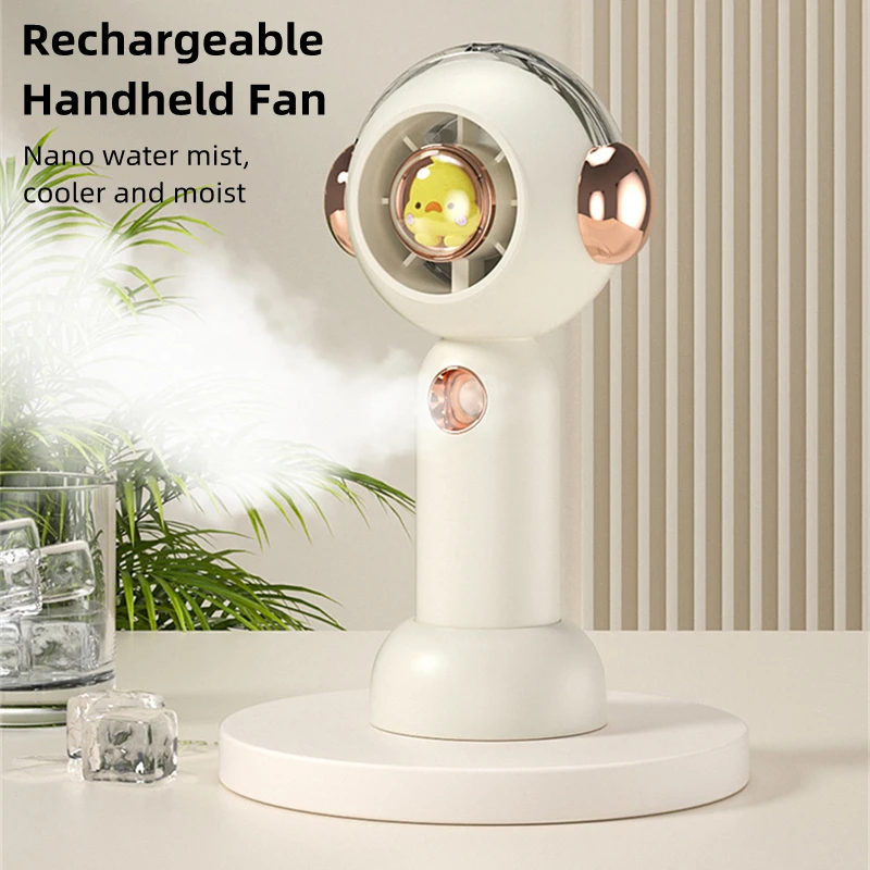 Rechargeable Portable Mini Handheld Fan with Nano Mist, Wireless Small Bladeless Fan, Outdoor Camping Air Conditioner Machine
Rechargeable Portable Mini Handheld Fan with Nano Mist, Wireless Small Bladeless Fan, Outdoor Camping Air Conditioner Machine