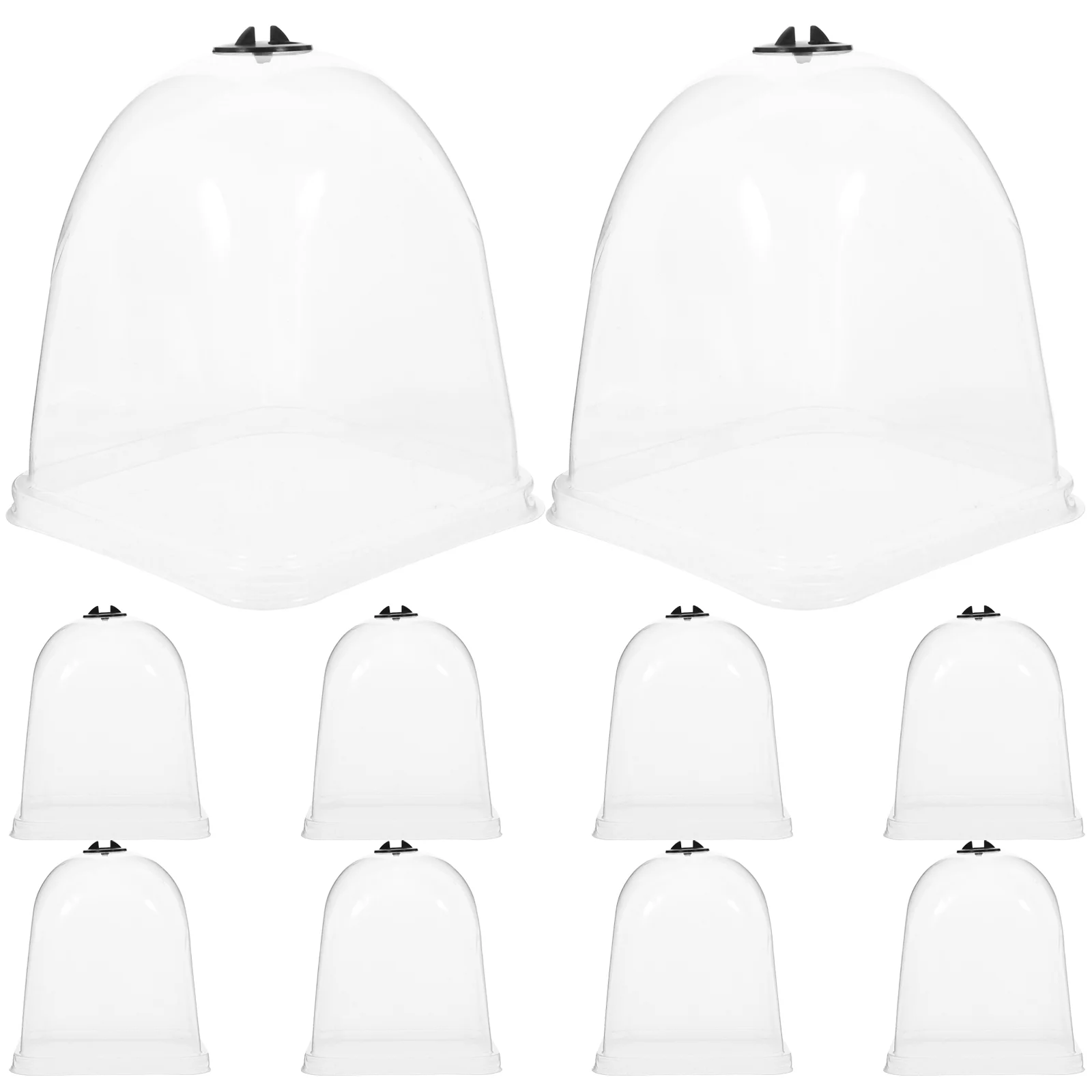 

Garden Cloche Clear Bell Covers Freeze Protection Humidity Domes Plastic Dome Greenhouse Plant Protector Plants