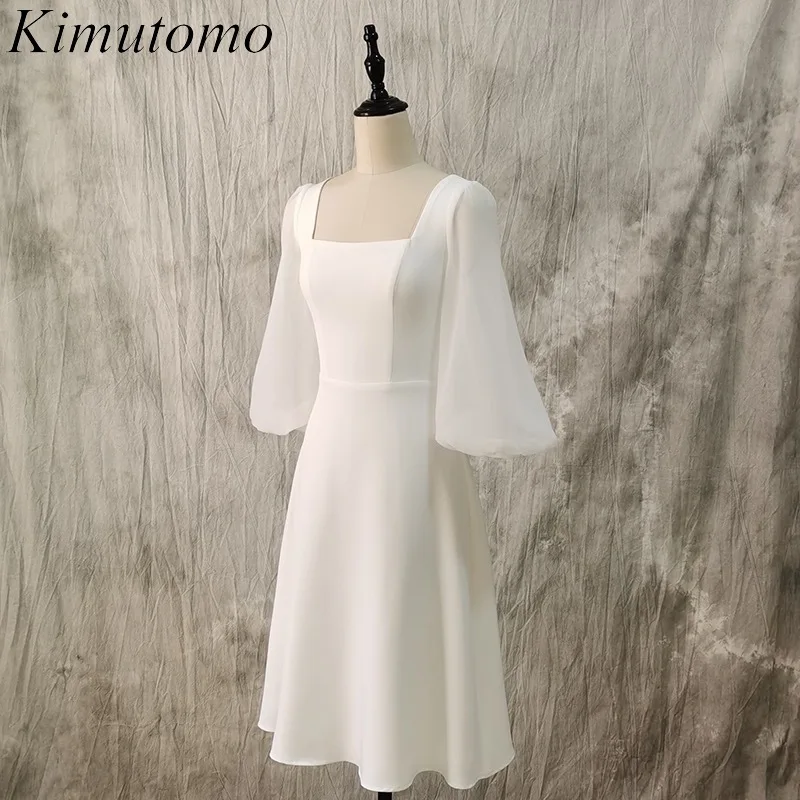 Kimutomo Lantern Sleeve Satin Dress for Women Simple Design Square Collar Engagement Dresses Vestidos Para Bodas Mujer Invitada
Kimutomo Lantern Sleeve Satin Dress for Women Simple Design Square Collar Engagement Dresses Vestidos Para Bodas Mujer Invitada
