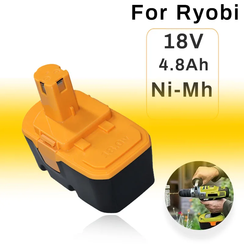 For Ryobi RY6200 RY6201 18V 4.8Ah NiMh Replacement Battery RY6202Cordless Drill Screwdriver Tools CBI1442D 130224010 130224011
For Ryobi RY6200 RY6201 18V 4.8Ah NiMh Replacement Battery RY6202Cordless Drill Screwdriver Tools CBI1442D 130224010 130224011