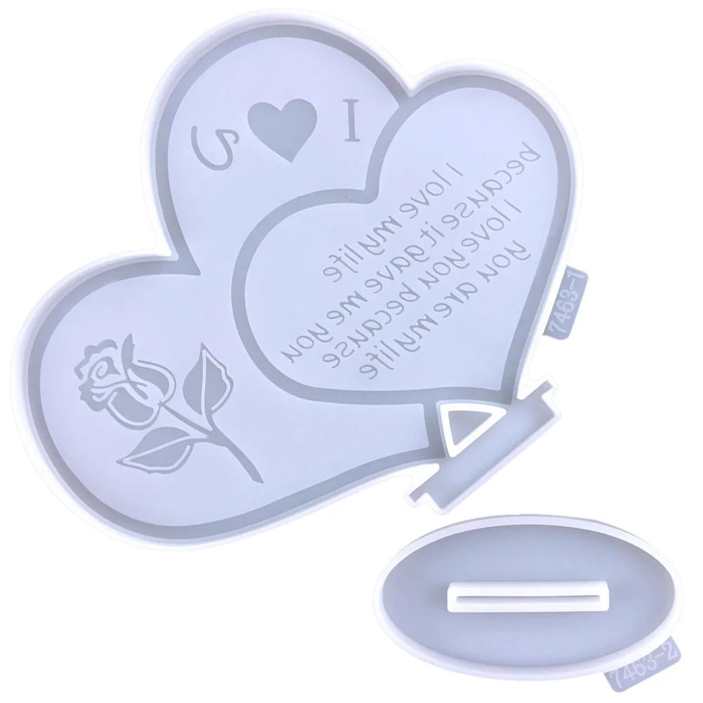 Valentines Day DIY Silicone Heart-Shaped Mold Epoxy Casting Mold Heart Sign DIY Mold Home Figurines Table Decor
Valentines Day DIY Silicone Heart-Shaped Mold Epoxy Casting Mold Heart Sign DIY Mold Home Figurines Table Decor