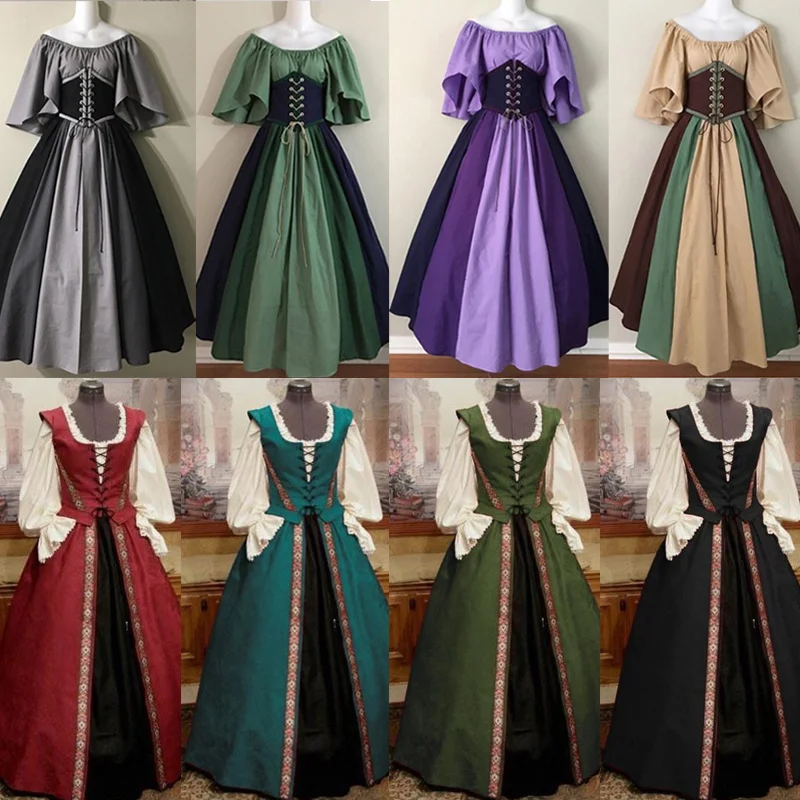 European Medieval Victoria Queen Princess Wedding Party Formal Dress Halloween Women Girl's Carnival Court Noble Palace Costume
European Medieval Victoria Queen Princess Wedding Party Formal Dress Halloween Women Girl's Carnival Court Noble Palace Costume