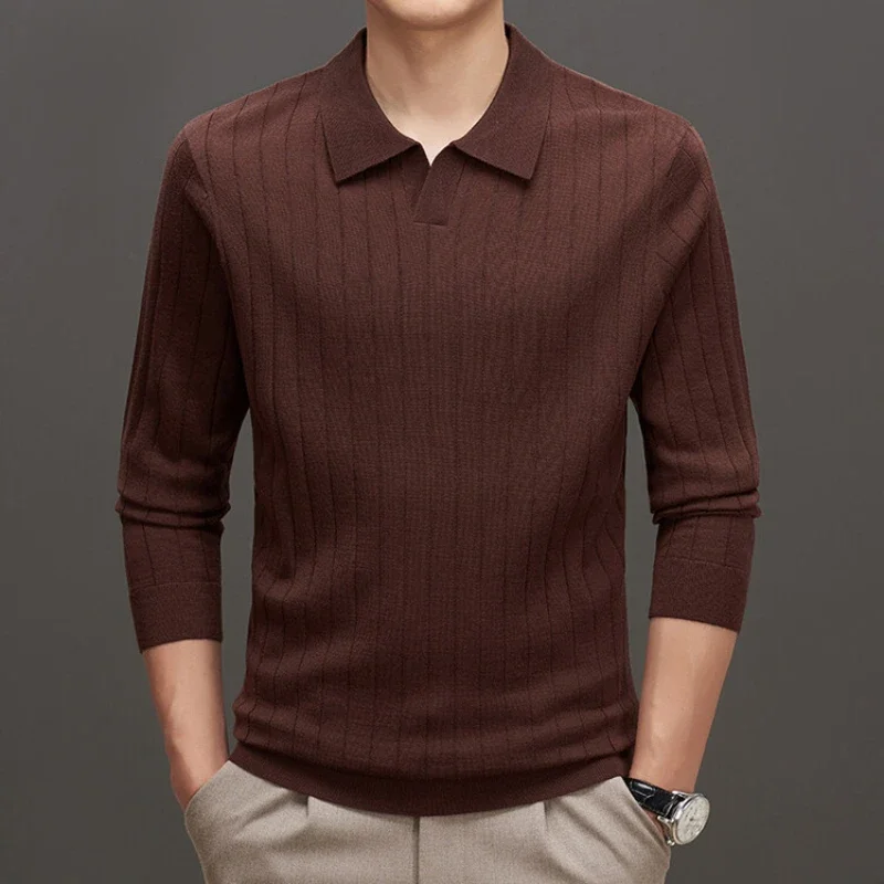 New Thermal Head Cover Sweater Men's Business Lapel Knitwear Casual Solid Color Long Sleeve Polo
New Thermal Head Cover Sweater Men's Business Lapel Knitwear Casual Solid Color Long Sleeve Polo