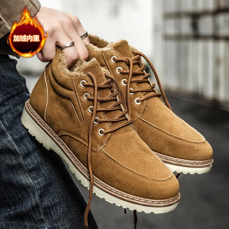 Winter Ankle Boots Men's Martin Boots Outdoor Comfortable Yellow Boots with Classic Design High Top Men British Casual Shoes 
Winter Ankle Boots Men's Martin Boots Outdoor Comfortable Yellow Boots with Classic Design High Top Men British Casual Shoes