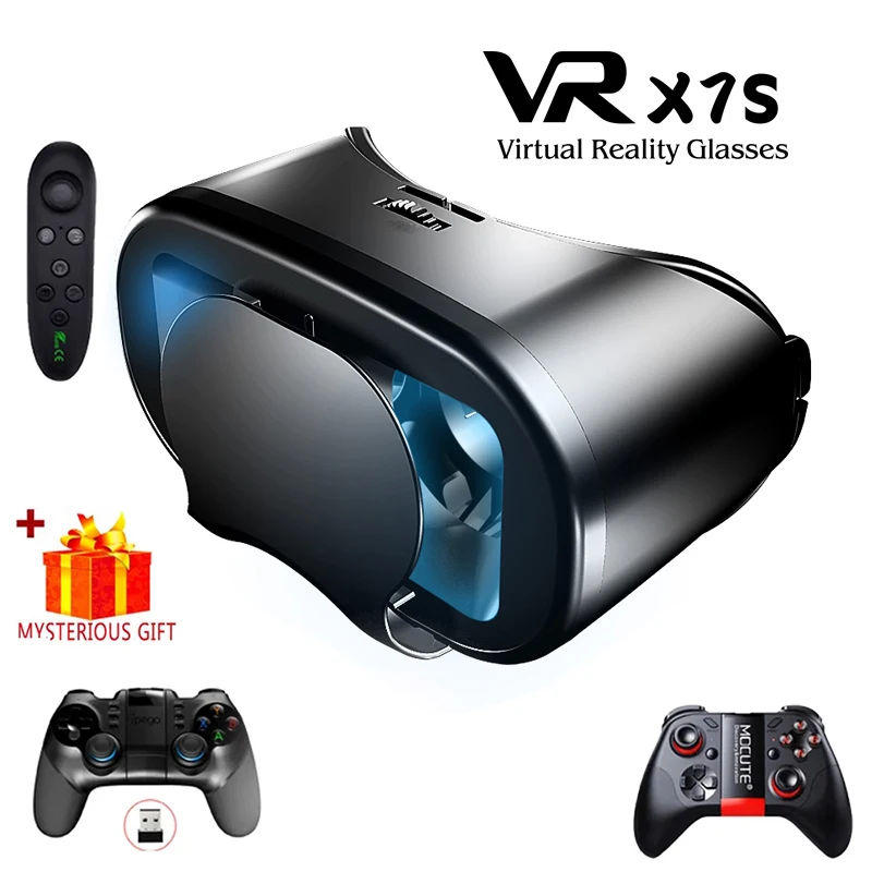 

VR Glasses Viar 3D Virtual Reality Devices Helmet Lenses Goggles Headset Smart For Cell Mobile With Controller Smartphone Phone