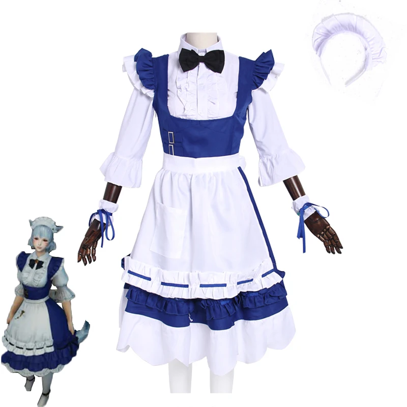 Game Final Fantasy XIV FF14 Blue Maid Dress Halloween Carnival Cosplay Costume Women Sexy Dress Servant Uniforms Halloween Suit
Game Final Fantasy XIV FF14 Blue Maid Dress Halloween Carnival Cosplay Costume Women Sexy Dress Servant Uniforms Halloween Suit