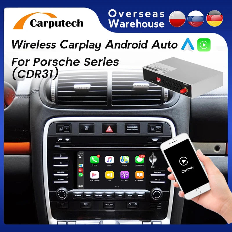 

NEW Android Wireless Carplay Auto box For Porsche/Panamera/Cayenne/Macan/Cayman/Boxster 911 718 PCM 3.1/4.0 Android Auto Wifi BT