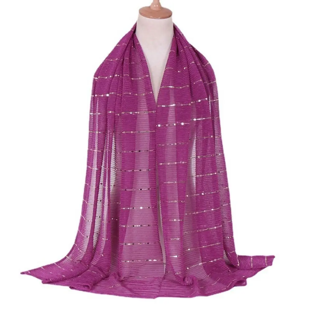 Solid Color Weddings Evening Dress Muslim Headscarf Silk Scarf Female Shawl Sequins Stripe Shawl Korean Style Scarves
Solid Color Weddings Evening Dress Muslim Headscarf Silk Scarf Female Shawl Sequins Stripe Shawl Korean Style Scarves