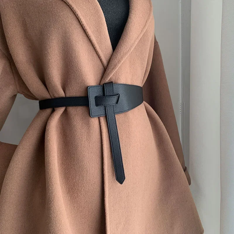 Designer Belts For Women High Quality Knot Soft Pu Leather Long Waistband Female Waist Wide Coat Corset Belt Cummerbunds
Designer Belts For Women High Quality Knot Soft Pu Leather Long Waistband Female Waist Wide Coat Corset Belt Cummerbunds