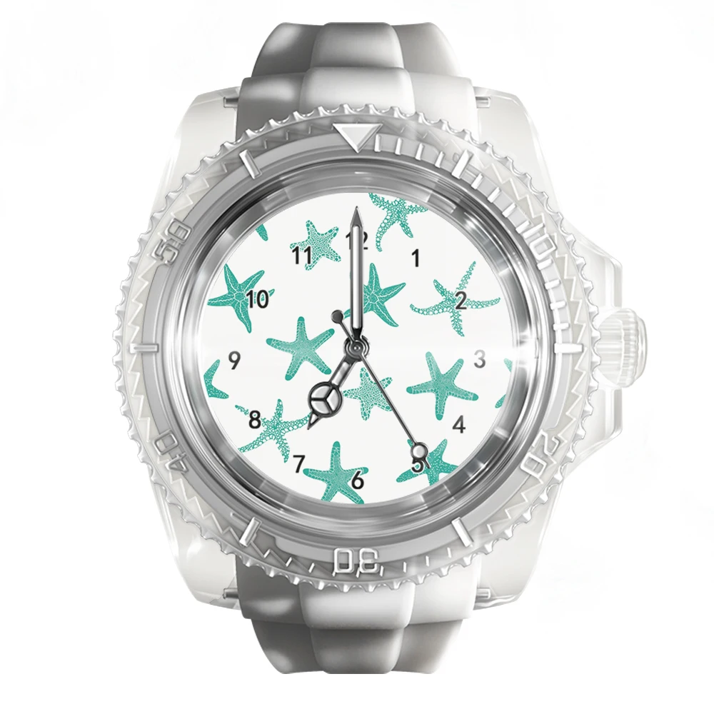 New Fashionable Transparent Silicone White Watch Marine Animal Shell Personalized Watch Men's and Women's Quartz Sports Watch
New Fashionable Transparent Silicone White Watch Marine Animal Shell Personalized Watch Men's and Women's Quartz Sports Watch
