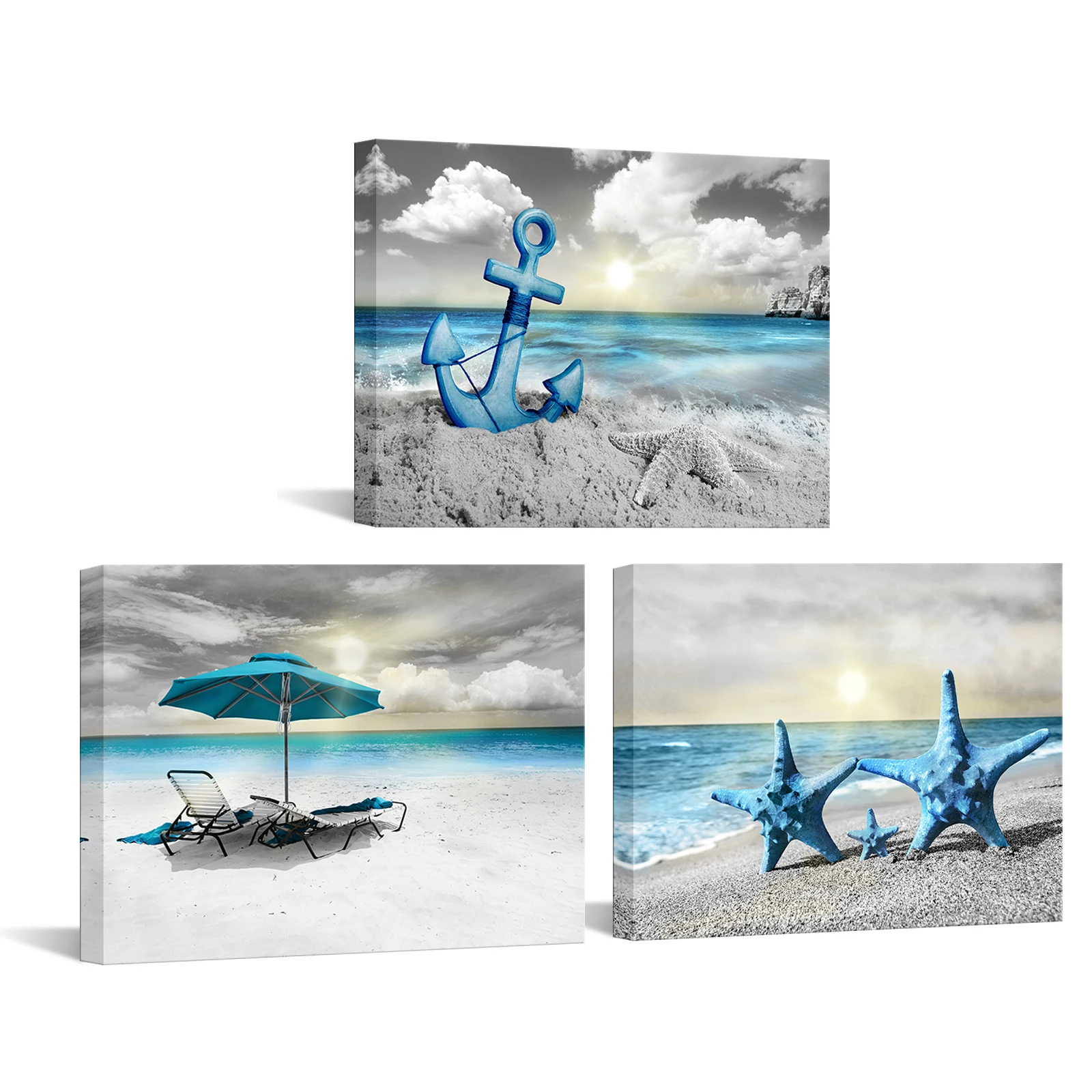 3 Pieces Poster Wall Art Beach Scenery Print Canvas Painting Blue Ocean Modern Style Pictures Living Room Home Decor
3 Pieces Poster Wall Art Beach Scenery Print Canvas Painting Blue Ocean Modern Style Pictures Living Room Home Decor