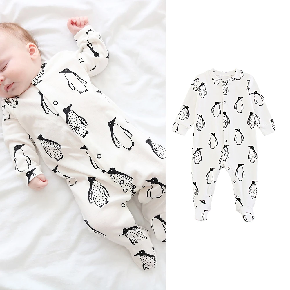 Spring Kawaii Infant Baby Bodysuit Clothes Boys Girl Cartoon Penguin Print Holiday Party Onesie Newborn Baby Romper Clothing
Spring Kawaii Infant Baby Bodysuit Clothes Boys Girl Cartoon Penguin Print Holiday Party Onesie Newborn Baby Romper Clothing
