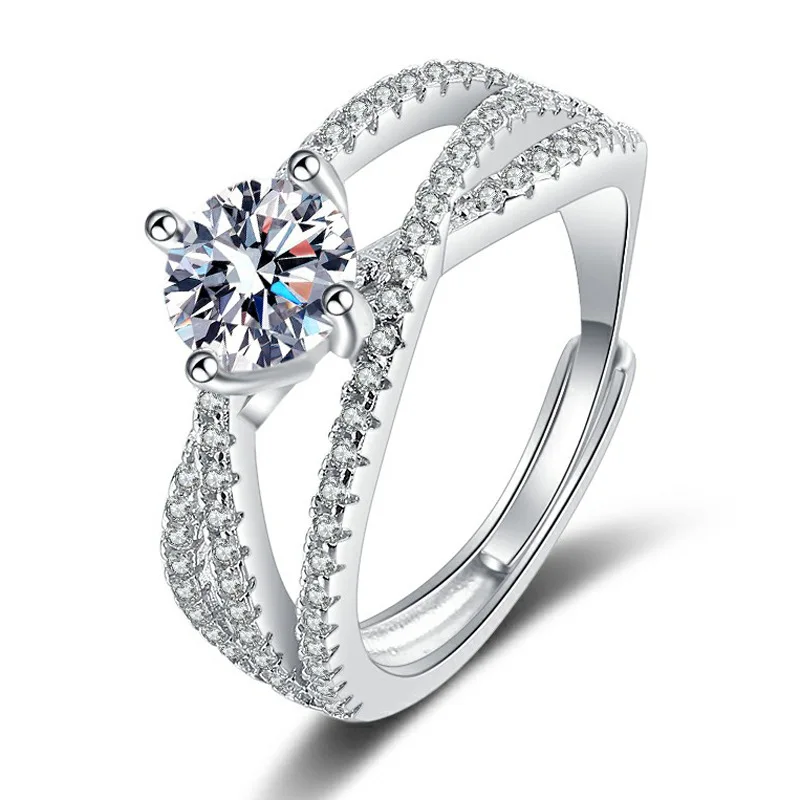 TKJ 925 Sterling Silver 1ct 2ct D Color Moissanite Cross Ring Women's Adjustable Jewelry Free Shipping
TKJ 925 Sterling Silver 1ct 2ct D Color Moissanite Cross Ring Women's Adjustable Jewelry Free Shipping