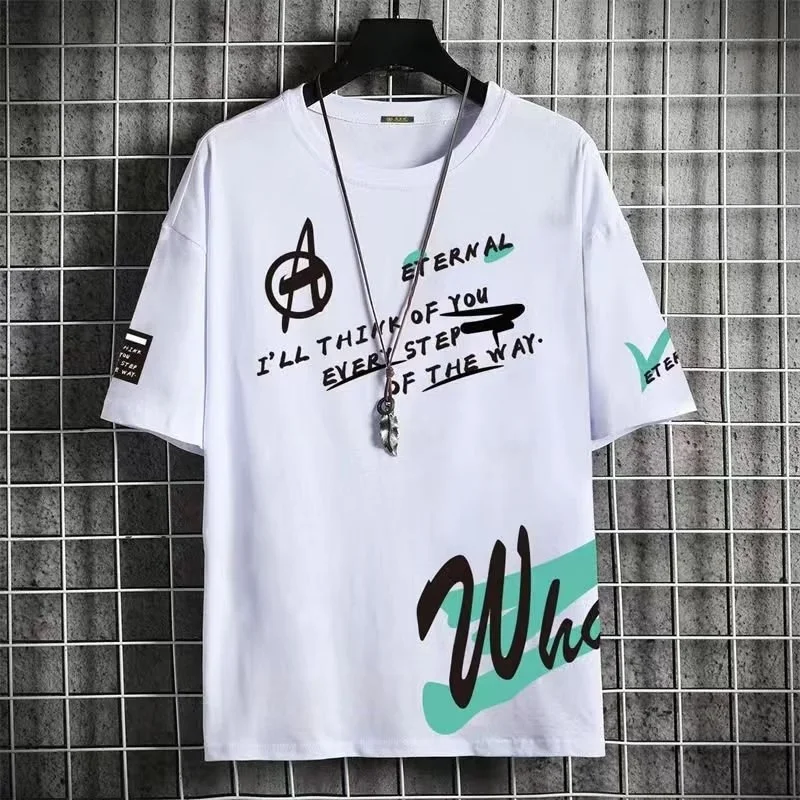 New Casual T-shirt Short Sleeve Oversized Men's Summer Loose Fit Fashion Tops Y2k Clothing Streetwear Harajuku Cotton Tees 2023
New Casual T-shirt Short Sleeve Oversized Men's Summer Loose Fit Fashion Tops Y2k Clothing Streetwear Harajuku Cotton Tees 2023