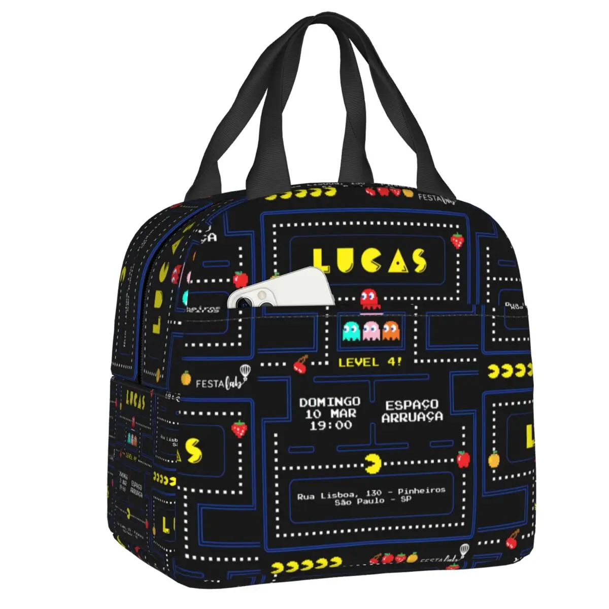 Arcade Game Insulated Lunch Bag for Women Reusable FC Console Hot Cold Lunch Box Office Work School Food Picnic Tote Bags
Arcade Game Insulated Lunch Bag for Women Reusable FC Console Hot Cold Lunch Box Office Work School Food Picnic Tote Bags