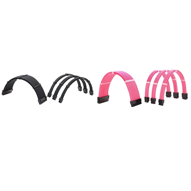 1Set PSU Extension Cable Kit, 30Cm Atx24pin PCI-E8pin Cpu8pin Power Supply Sleeved Wire With Combs
1Set PSU Extension Cable Kit, 30Cm Atx24pin PCI-E8pin Cpu8pin Power Supply Sleeved Wire With Combs