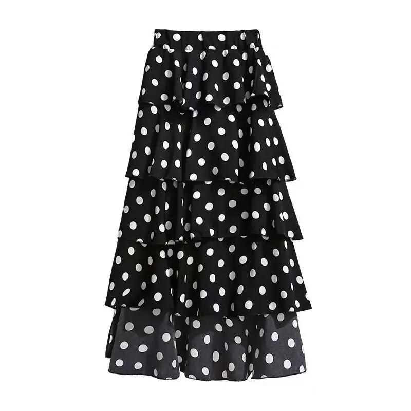 Casual Dot A-line Knee-length New Wave Point Womann's Skirt Long Summer Fairy Skirt Chiffon Slim Cake Skirt Female
Casual Dot A-line Knee-length New Wave Point Womann's Skirt Long Summer Fairy Skirt Chiffon Slim Cake Skirt Female