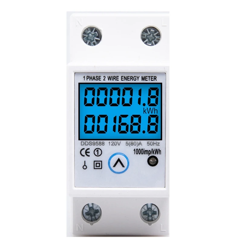 Din Rail Single Phase Energy Meter Reset Reset Zero Voltage Current Power Consumption Counter Digital Wattmeter AC230V
Din Rail Single Phase Energy Meter Reset Reset Zero Voltage Current Power Consumption Counter Digital Wattmeter AC230V