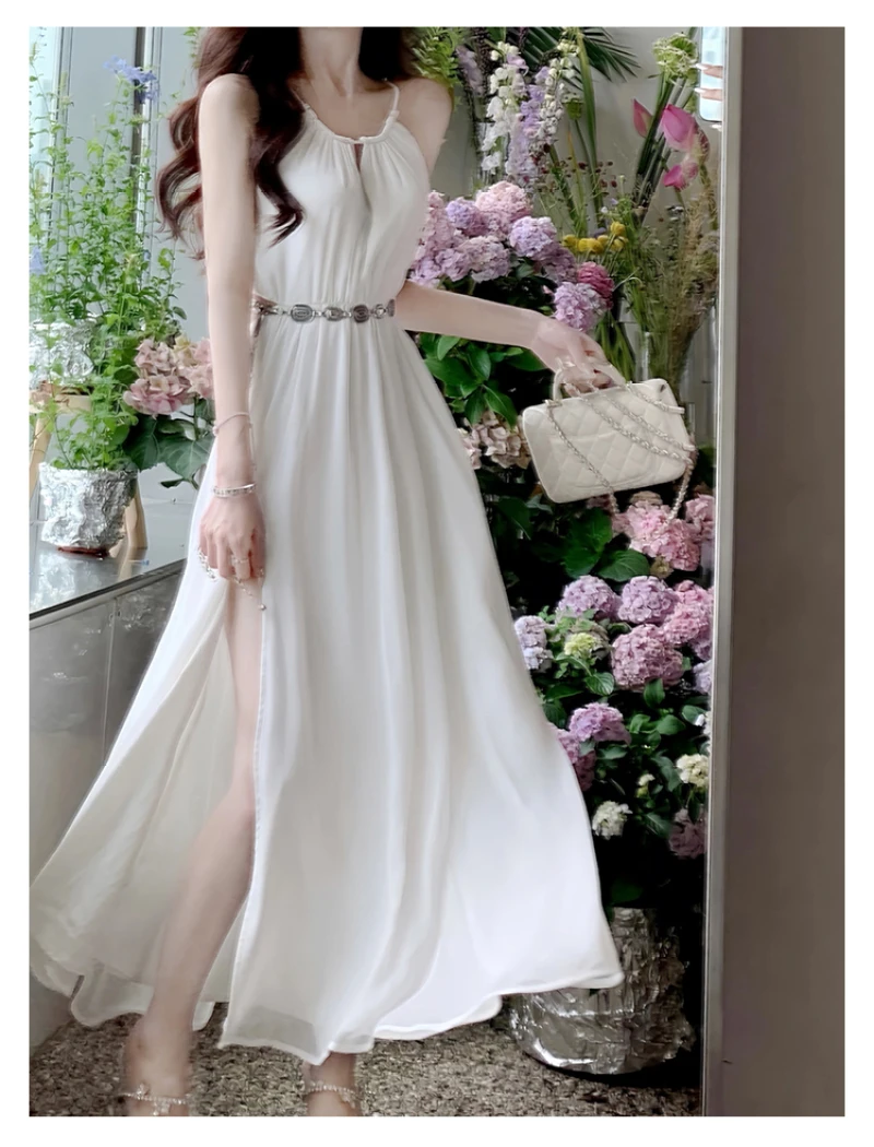 Elegant White Midi Dress for Women 2023 New Summer Korean Chic Sleeveless Casual Slim Female Clothes Beach Holiday Vintage Dress
Elegant White Midi Dress for Women 2023 New Summer Korean Chic Sleeveless Casual Slim Female Clothes Beach Holiday Vintage Dress