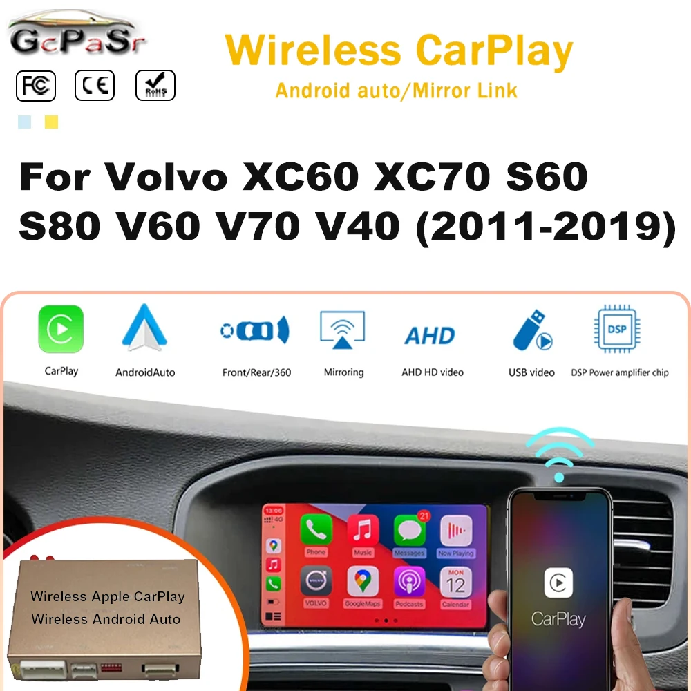 Автомобильная коробка AI для Volvo XC60 XC70 S60 S80 V60 V70 V40 (2011-2019), беспроводная Apple CarPlay с удлинителем сенсорного экрана
Автомобильная коробка AI для Volvo XC60 XC70 S60 S80 V60 V70 V40 (2011-2019), беспроводная Apple CarPlay с удлинителем сенсорного экрана