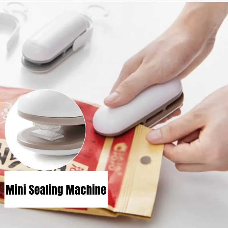 

Mini Sealing Machine Portable Heat Sealer Plastic Package Storage Bag Handy Sticker and Seals for Food Snack Kitchen Accessories