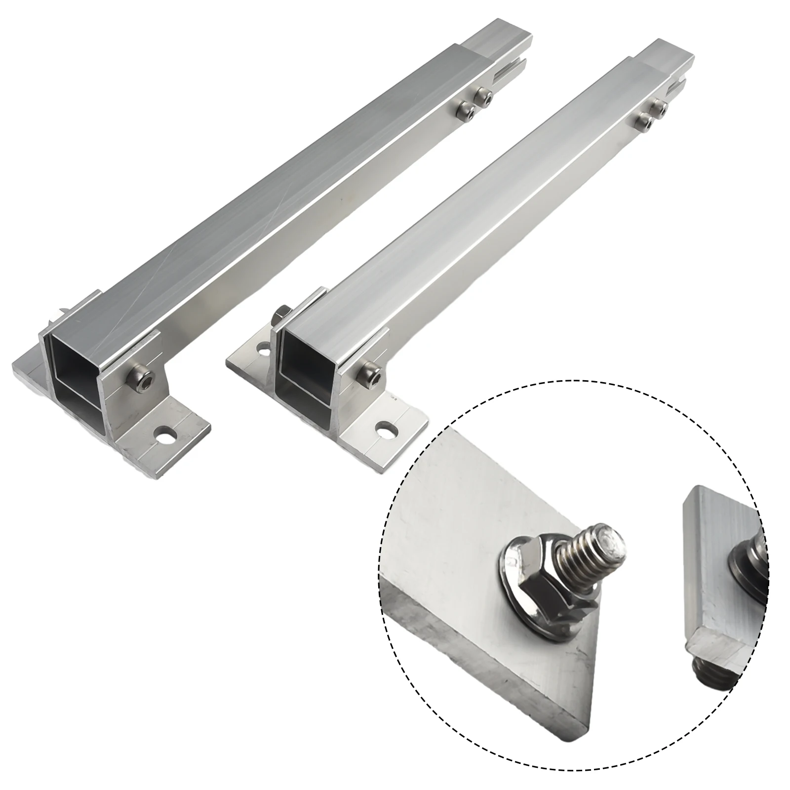 Brand New High Quality Hardware Short Brackets Adjustable Silver Solar Holder Solar Panel Bracket End Clamp Kit
Brand New High Quality Hardware Short Brackets Adjustable Silver Solar Holder Solar Panel Bracket End Clamp Kit