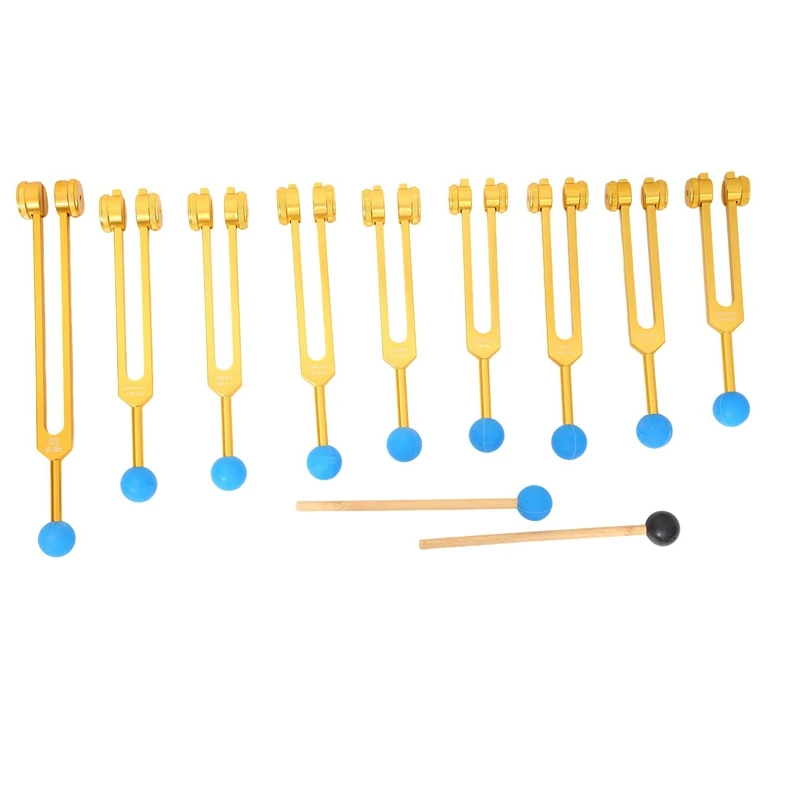 

9 Pcs Tuning Forks Set With Hammers For Healing, Sound Therapy, Meditation, Yoga,Reliever Stress Easy To Use