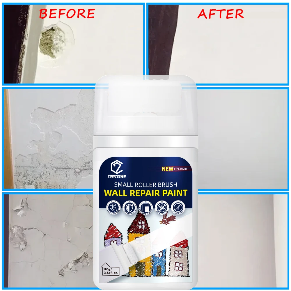 

Cubicseven DIY домашняя новая красота ремонт стен Граффити стена небольшой ролик краски кисти патчи паста домашние инструменты для живописи